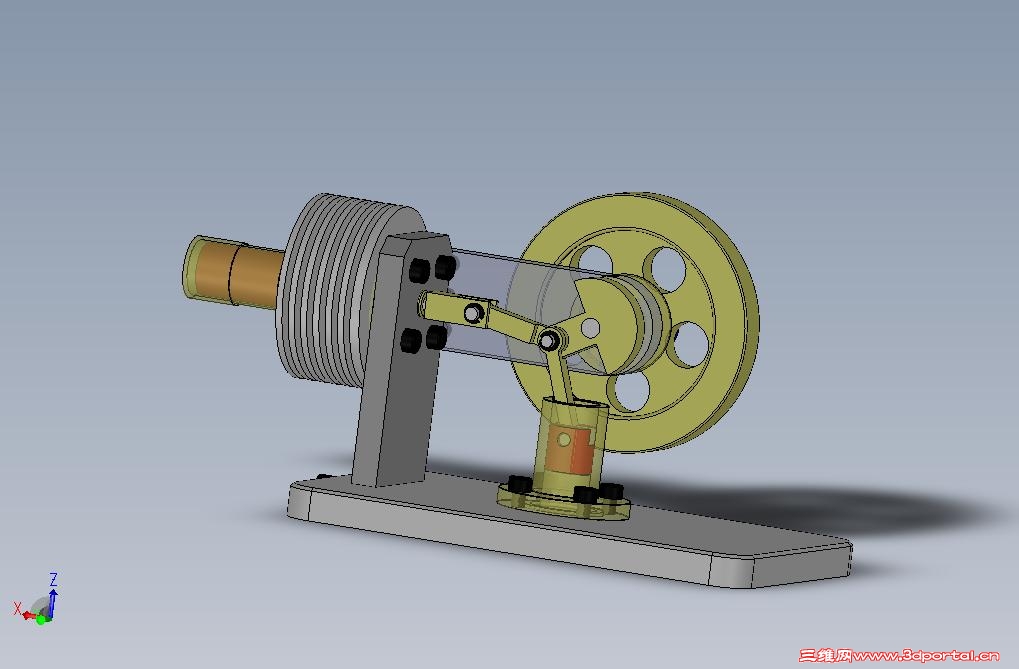 Stirling motor Typ Gamma.jpg