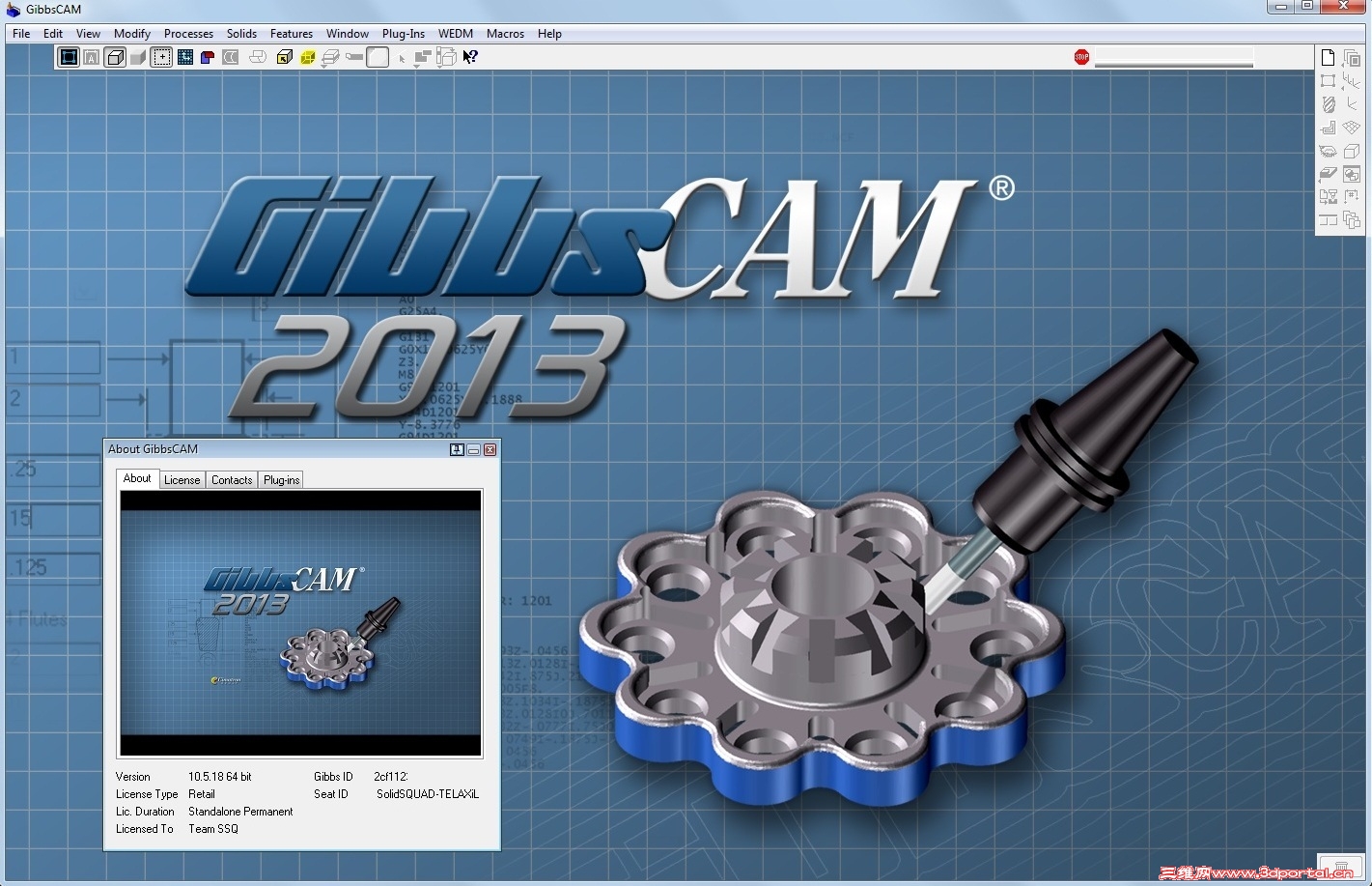 gibbscam 2013 (v10.5.18.0) win32/64 multilang (by ssq)