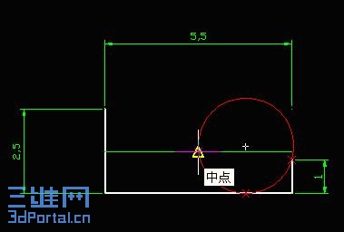 ������Բ����һ��ѡȡ���ߵ��е㡣