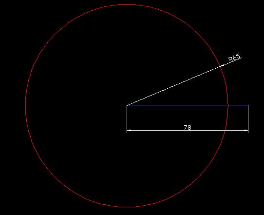 ��78ֱ�ߺͰ뾶65��Բ