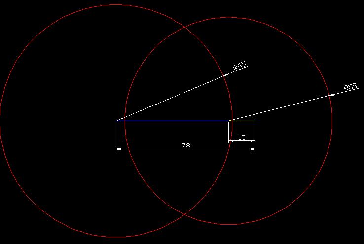 ֱ��ĩ�˷���15����15�Ķ˵�ΪԲ����58��Բ