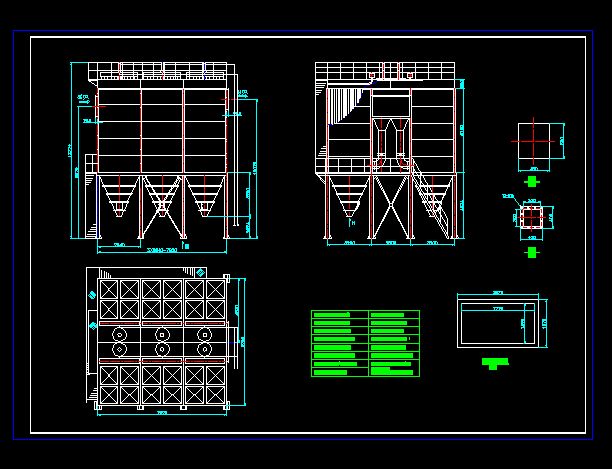多室布袋除尘器 - 『图纸资料及二维练习』 - 三维网